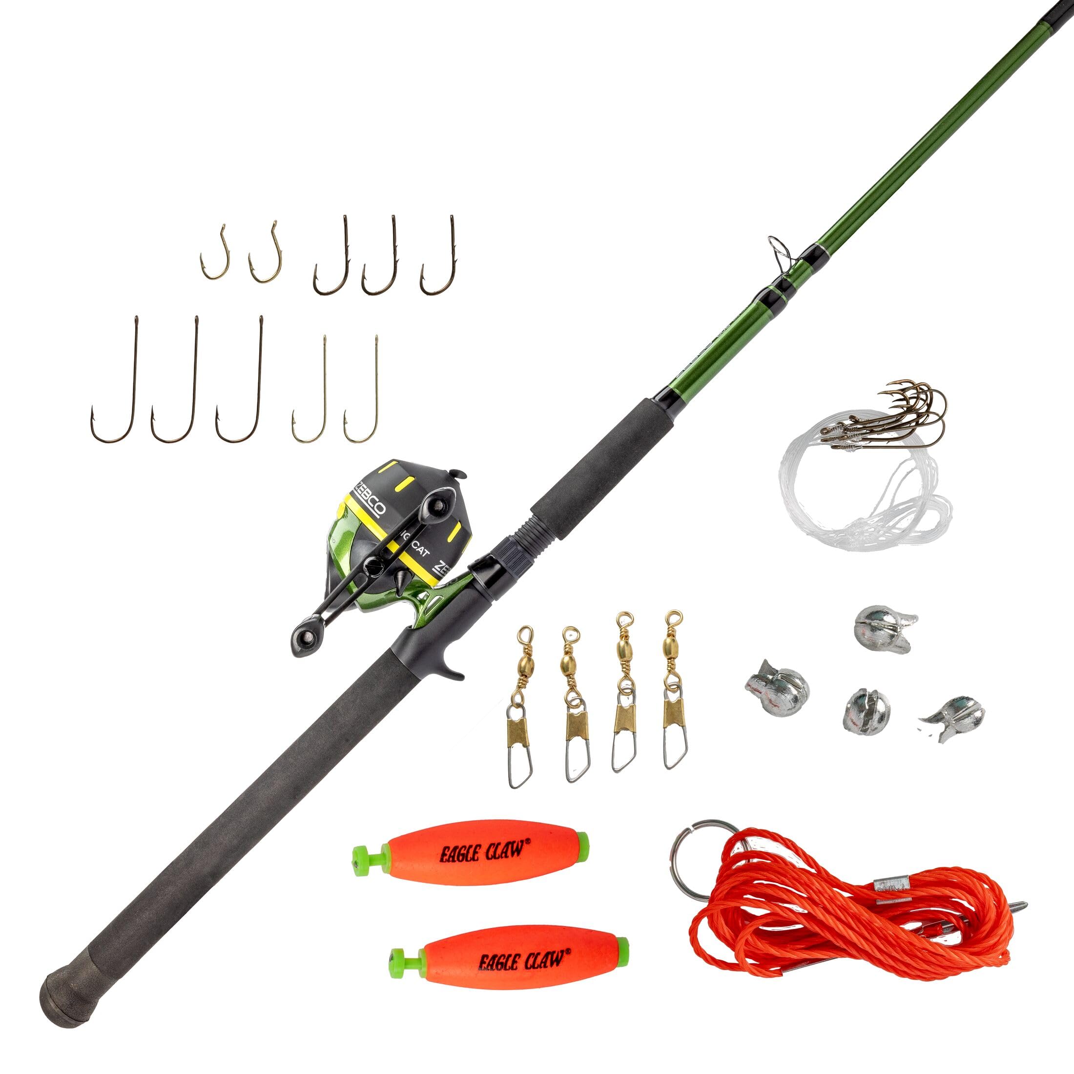 606 Big Cat Spincast Reel and Fishing Rod Combo, 7-Foot 7'0